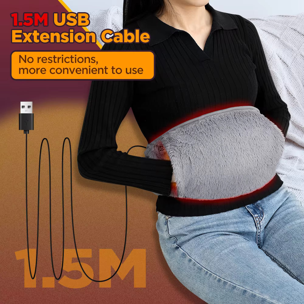 3-in-1 USB Electric Heating Abdomen & Hand Warmer Belt