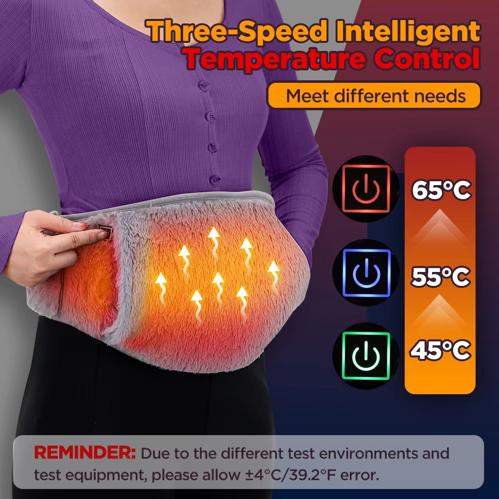 3-in-1 USB Electric Heating Abdomen & Hand Warmer Belt